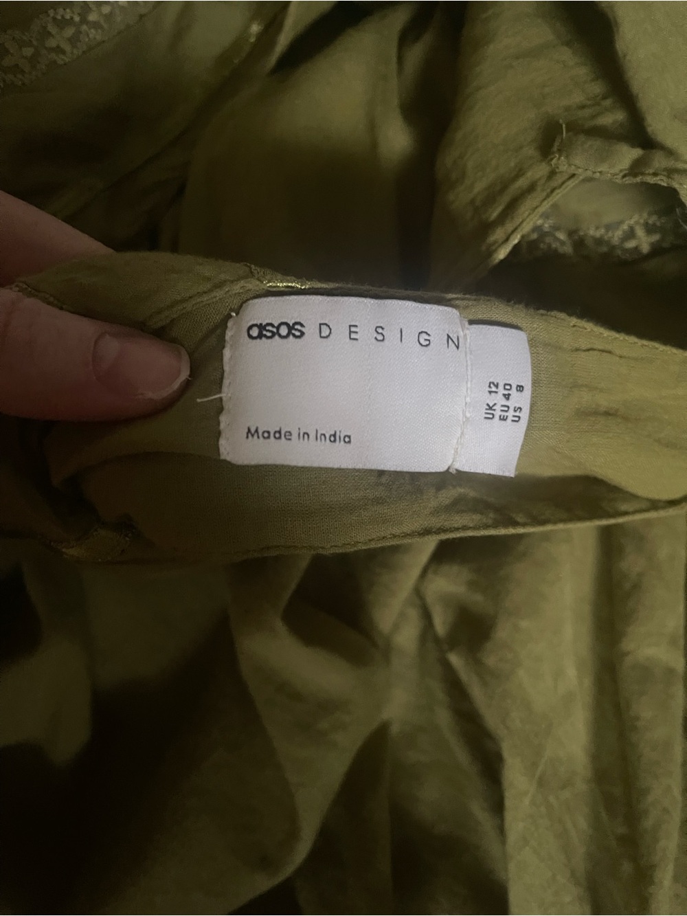 ASOS Olive Green Sleeveless Maxi Dress - Picture 4 of 5